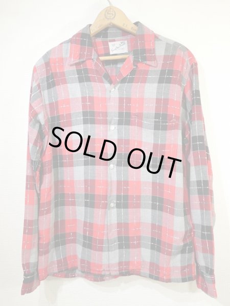 画像1: 60's Sandy Mac Donald OMBRE GRADATION CHECK RAYON SHIRT (1)