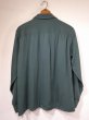 画像2: 40s 50s ARROW BLANK PLAIN GREEN RAYON GABARDINE SQUARE SHIRT with HAND STITCH (2)