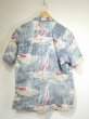 画像2: 90s Polo Ralph Lauren VINTAGE CAMP ALL OVER PATTERN OPEN COLLAR S/S SHIRT  (2)