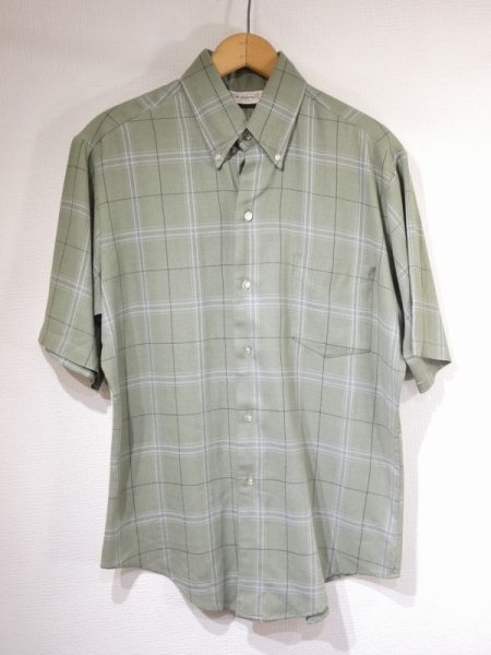 画像1: 60s Penneys TOWNCRAFT The INN Shop RAYON PLAID S/S BD SHIRT (1)