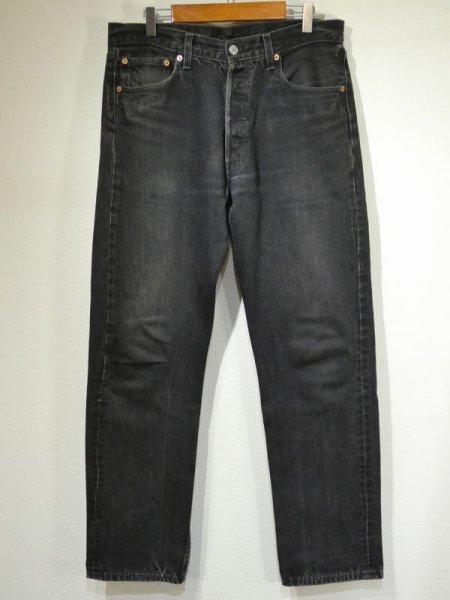 画像1: 90s Levi'ｓ501 SULFUR DYE BLACK DENIM PANTS  (1)