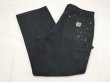 画像3: 00s Carhartt DOUBLE KNEE BLACK DUCK PAINTER WORK PANTS MADE IN USA (3)