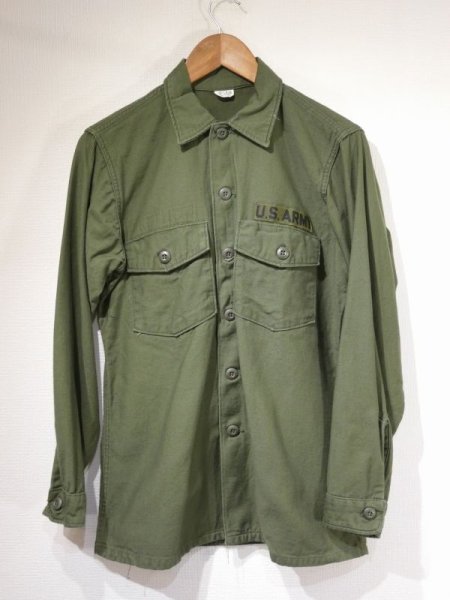 画像1: 60s '68 US ARMY OG-107 COTTON SATEEN UTILITY SHIRT 4th TYPE MINT COND (1)