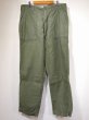 画像1: 70s '75 US ARMY OG-107 UTILITY BAKER PANTS  (1)