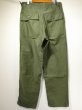 画像2: 60s '64 US ARMY OG-107 COTTON SATEEN UTILITY BAKER PANTS DEAD STOCK (2)