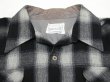 画像4: 60s 70s Cascade OMBRE SHADOW PLAID OPEN COLLAR WOOL SHIRT (4)