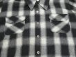 画像6: 60s 70s Cascade OMBRE SHADOW PLAID OPEN COLLAR WOOL SHIRT (6)