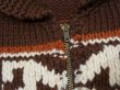 画像4: 60s UNKNOWN TRIBAL NATIVE BORDER PATTERN COWICHAN SWEATER (4)