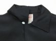 画像5: 50s CREIGHTON Sportswear BLACK PLAIN SOLID LOOP COLLAR RAYON SHIRT with EMBROIDED (5)