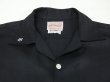 画像4: 50s CREIGHTON Sportswear BLACK PLAIN SOLID LOOP COLLAR RAYON SHIRT with EMBROIDED (4)