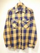 画像1: 60s 70s UNKNOWN （5Brother） BLOCK CHECK WORK SHIRT (1)