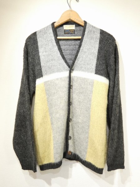 画像1: 60s Kandahar DELUXE PANEL DESIGN MOHAIR CARDIGAN (1)