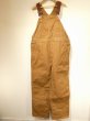 画像1: 70s Carhartt DOUBLE KNEE BROWN DUCK OVERALL DEAD STOCK ONE WASH 42×32 (1)