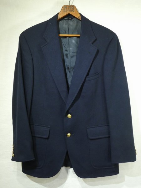 画像1: 80s Nordstrom Chaps by Ralph Lauren NAVY WOOL BLAZER (1)