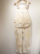 画像1: 70s Lee OFF WHITE DUCK DOUBLE KNEE OVERALL with APRON (1)