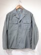 画像1: 60s '61 US AIR FORCE USAF SAGE GREEN SHADE 509 COTTON SATEEN UTILITY SHIRT 2nd TYPE (1)