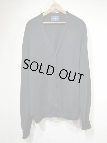 画像1: 80s ROBERT BRUCE BLACK WOOL CARDIGAN 2XL (1)