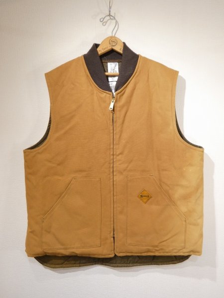 画像1: 80s MULESKINS MADE by Carhartt DUCK VEST DEAD STOCK (1)