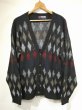 画像1: 80s SCANDIA DIAMOND PATTERN ACRYLIC CARDIGAN MADE IN USA (1)