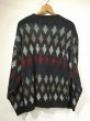 画像2: 80s SCANDIA DIAMOND PATTERN ACRYLIC CARDIGAN MADE IN USA (2)