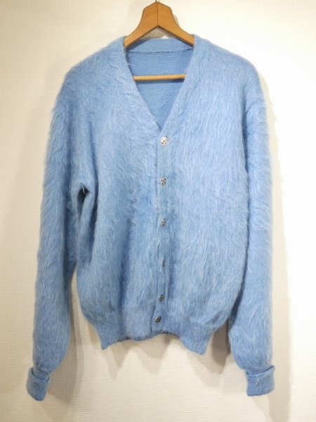 画像1: 60s UNKNOWN SHAGGY MOHAIR CARDIGAN FIT LIKE A LARGE (1)