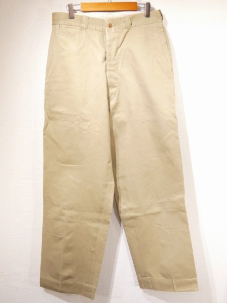 画像1: 50s US ARMY COTTON UNIFORM TWILL KHAKI CHINO TROUSERS PANTS (1)