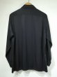 画像2: 50s CREIGHTON Sportswear BLACK PLAIN SOLID LOOP COLLAR RAYON SHIRT with EMBROIDED (2)